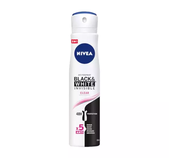nivea black & white invisible clear antyperspirant w sprayu 250 ml   