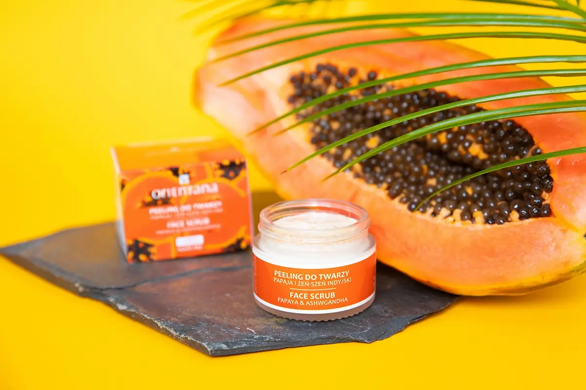  Peeling do twarzy Orientana papaja i żeń-szeń 