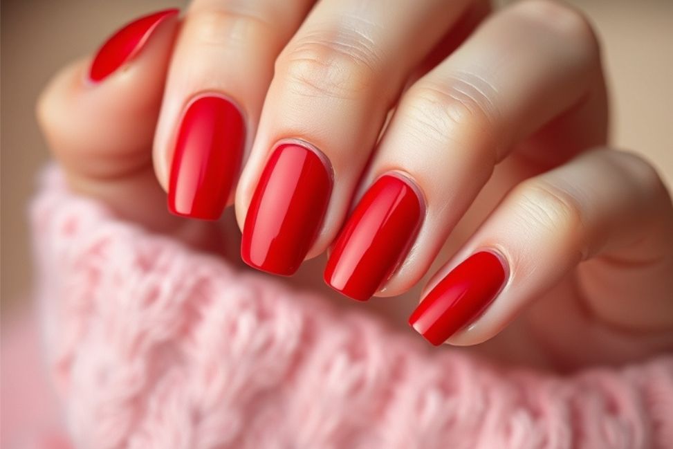Klasyczne czerwone paznokcie