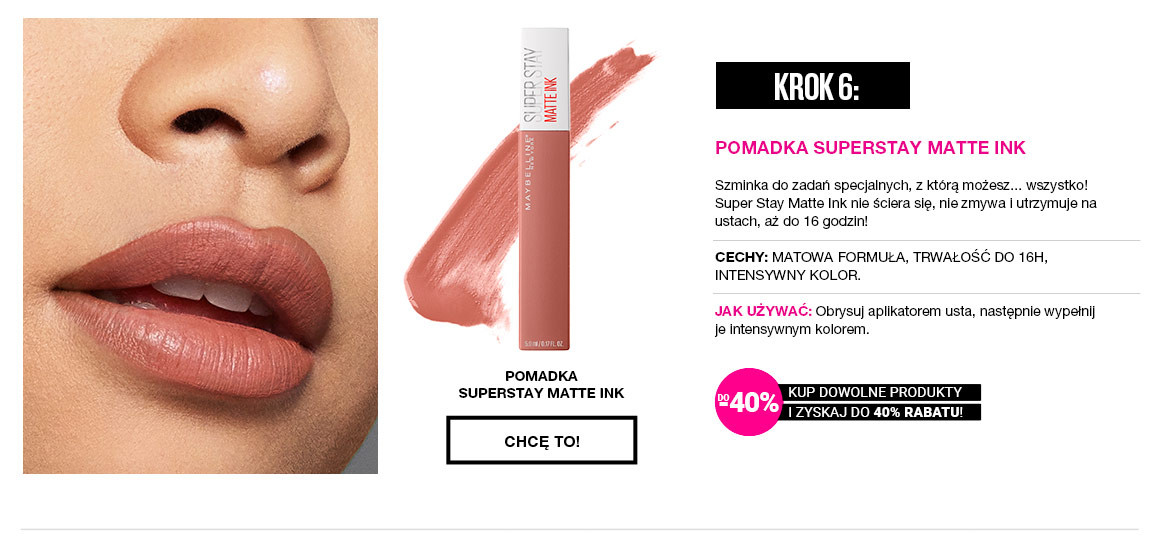 MAYBELLINE MATTE INK MATOWA POMADKA W PŁYNIE