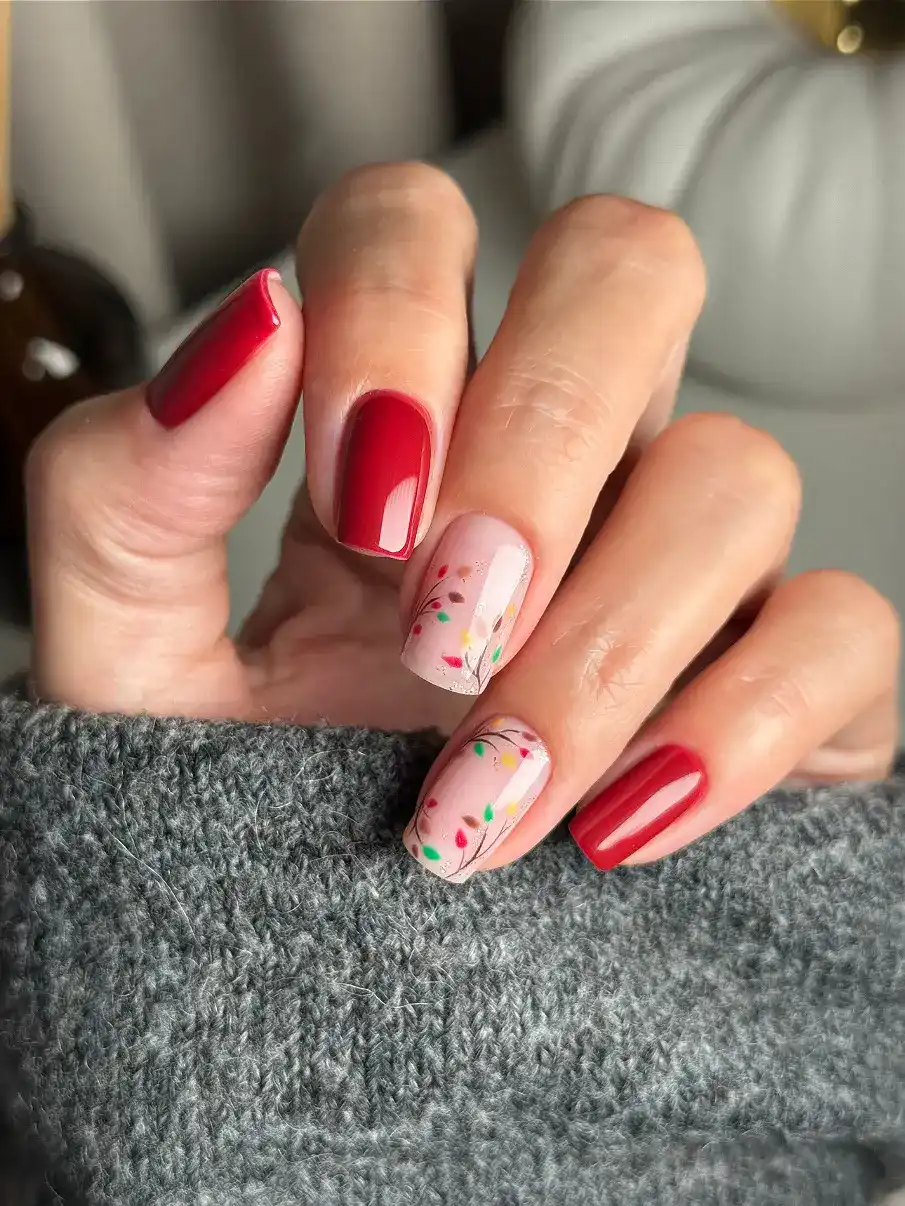 Jesienne paznokcie listki