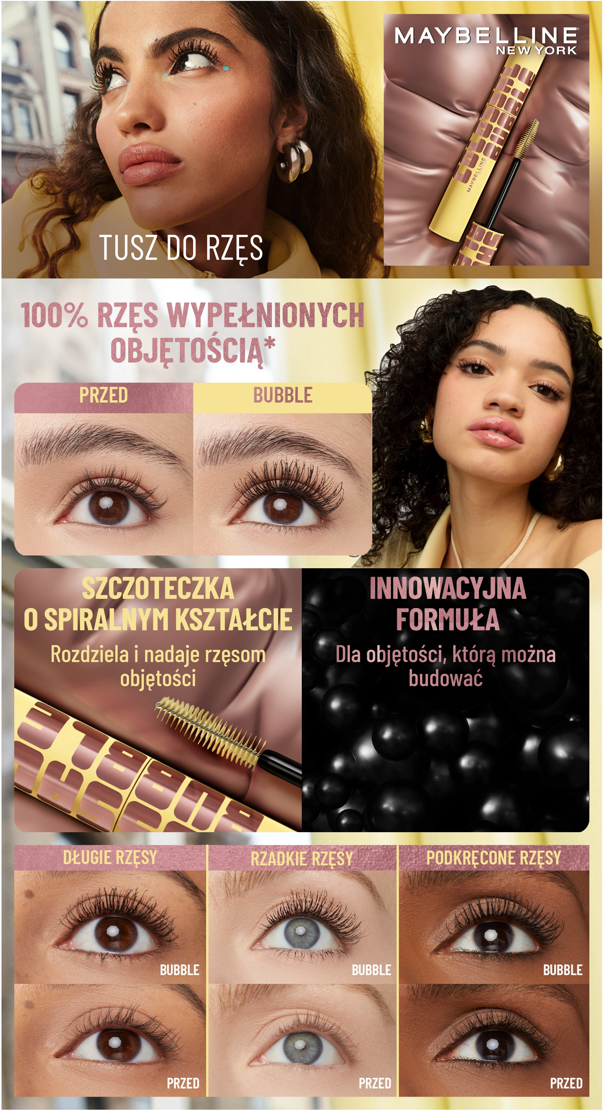 Pogrubiający tusz do rzęs Maybelline Colossal Bubble Black 