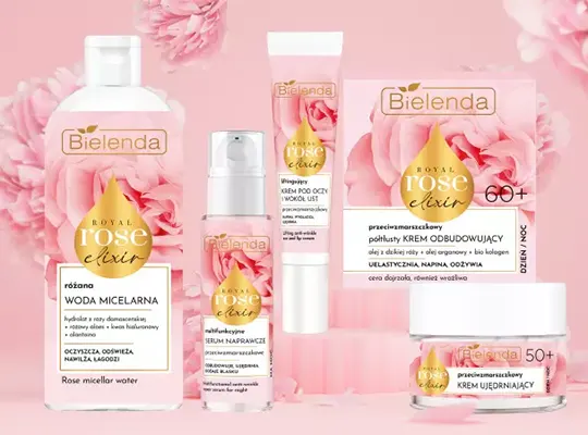 Bielenda Royal Rose Elixir Rosenwasser-Mizellenreinigungswasser für die Reinigung und das Abschminken reifer Haut