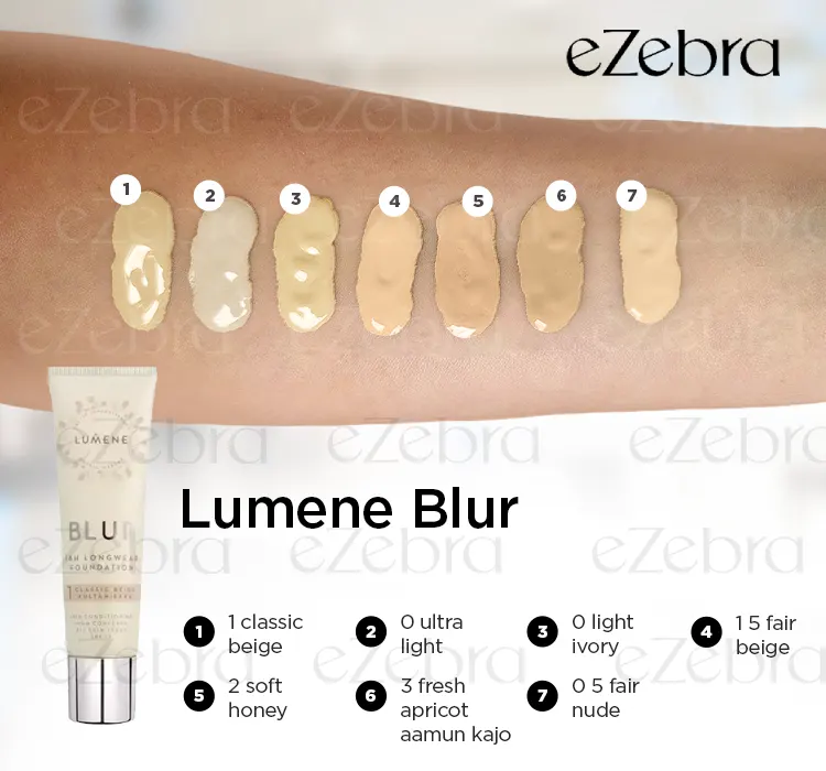 podkład lumene blur 1 classic beige odcienie kolory swatches