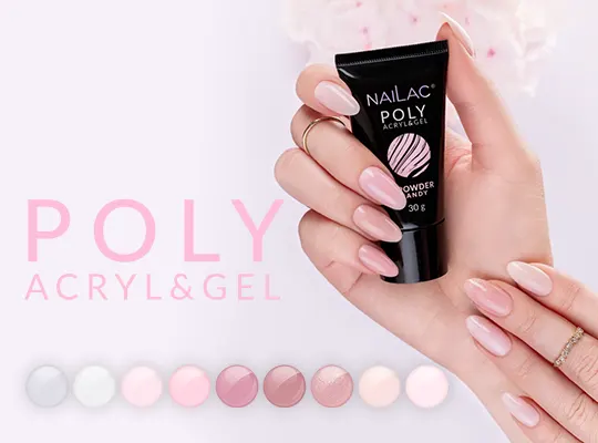 NaiLac Poly Acryl And Gel rosa Acrylgel #Crystal Clear