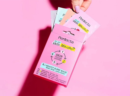 Perfecta Skin Cycling Routine zestaw maseczek do twarzy 4 x beauty sleep mask efekt wow ,,nowa skóra