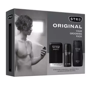 STR8 Original woda po goleniu 100 ml + dezodorant spray 150 ml + żel pod prysznic 250 ml