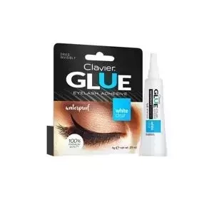 Clavier Glue Eyelash Adhesive wodoodporny klej do rzęs White Clear 7g