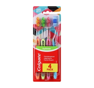 Colgate Twister Design Edition szczoteczka do zębów Soft 4 sztuki