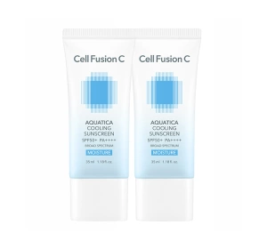 Cell Fusion C Aquatica SPF50+ PA++++ chłodząco-nawilżający krem przeciwsłoneczny 2 x 35 ml