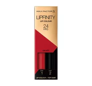 Max Factor Lipfinity pomadka 120 Hot 2,3 ml + Top Coat 1,9 g