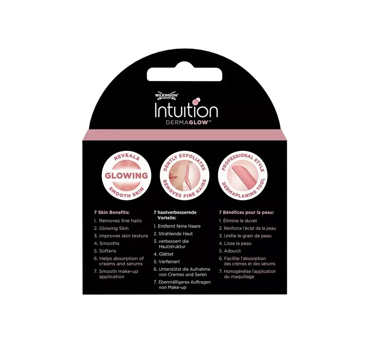 WILKINSON SWORD INTUITION DERMAGLOW WKŁADY DO PROFESJONALNEGO NARZĘDZIA DO DERMAPLANINGU 3 SZTUKI