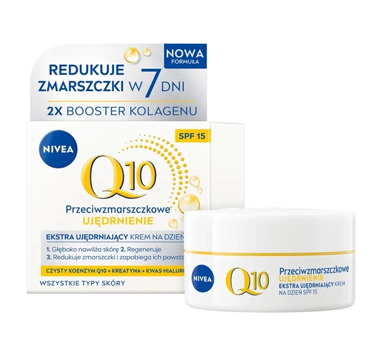 NIVEA Q10 Ujędrnienie + Przeciwzmarszczkowy zestaw krem na dzien i krem na noc 2x50ml