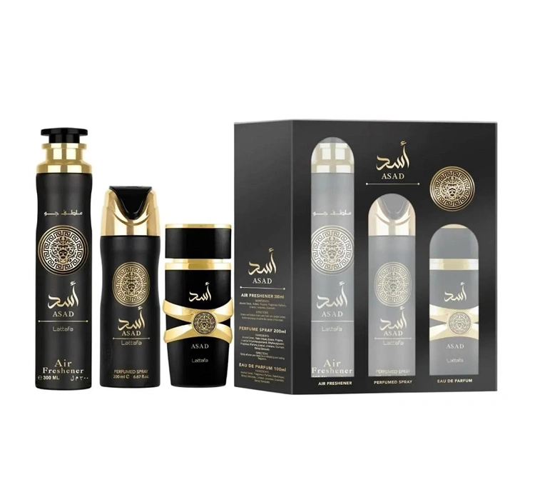 lattafa asad woda perfumowana 100 ml   zestaw  