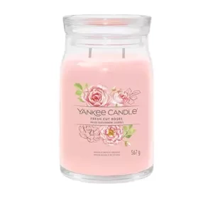 Yankee Candle Signature duża świeca zapachowa Fresh Cut Roses 567 g