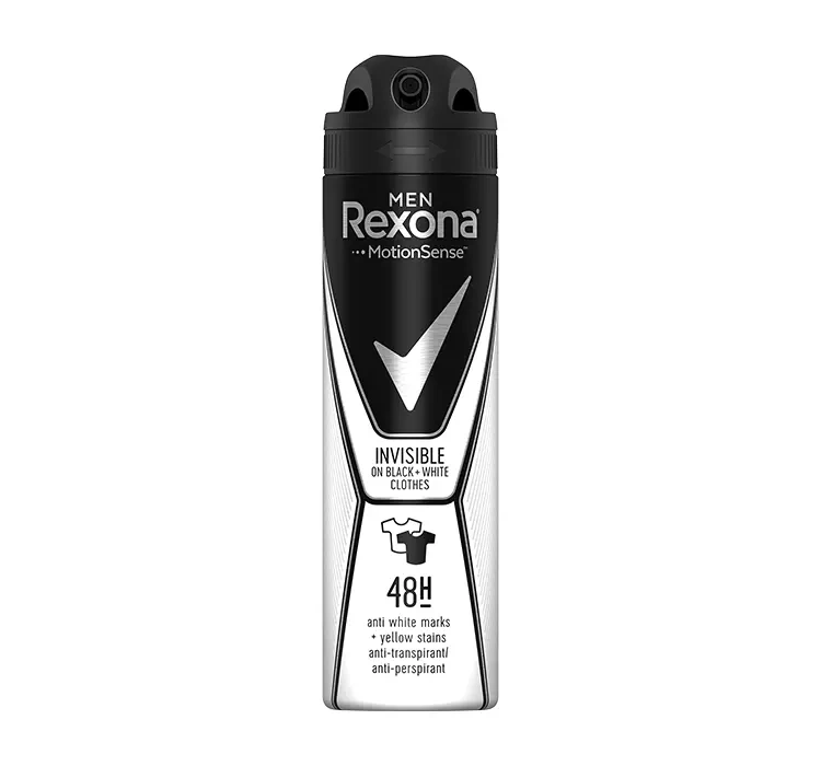 rexona invisible on black + white clothes antyperspirant w sprayu 150 ml    