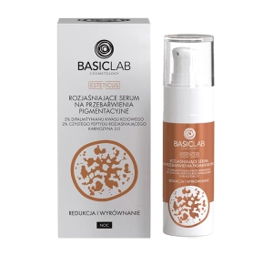 BasicLab Esteticus rozjaśniające serum na przebarwienia pigmentacyjne na noc Redukcja i Wyrównanie 30 ml