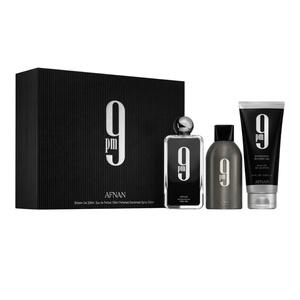 Afnan 9 PM woda perfumowana spray 100 ml + dezodorant 150 ml + żel pod prysznic 150 ml