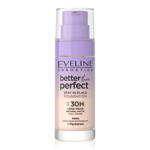 Eveline Cosmetics Better Than Perfect Stay in Place długotrwały podkład do twarzy zastygający 0.5 Porcelain 30 ml