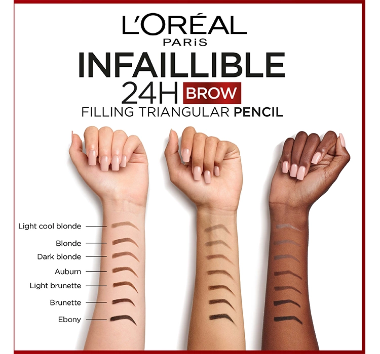 LOREAL INFAILLIBLE BROW 24H FILLING TRIANGULAR PENCIL KREDKA DO BRWI 5.0 LIGHT BRUNETTE