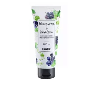 Anwen Winogrona&Keratyna maska do włosów średnioporowatych 200 ml