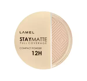LAMEL STAY MATTE COMPACT POWDER KRYJĄCY PUDER PRASOWANY 402 COLD IVORY 12G
