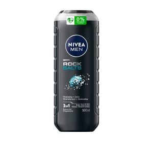 NIVEA MEN Rock Salt żel pod prysznic 3w1 dla mężczyzn do mycia ciała, twarzy i włosów 500 ml