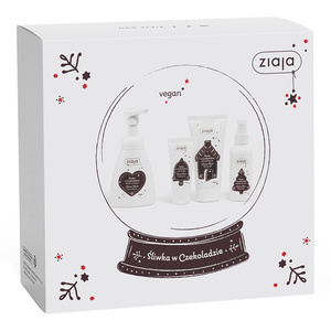Ziaja Śliwka w Czekoladzie zestaw prezentowy do pielęgnacji ciała żel pod prysznic 160 ml + pianka 250 ml + mgiełka 100 ml + krem do rąk 50 ml
