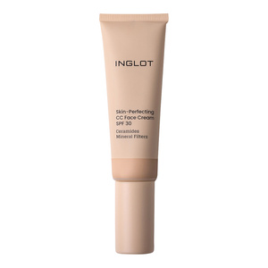 Inglot Skin-Perfecting lekki krem do twarzy CC z filtrem mineralnym SPF30 504 Light-Medium Neutral 30 ml