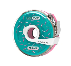 Staleks Pro taśma ścierna biała papmAm Expert 100 grit w plastikowym pudełku rolce 7 m