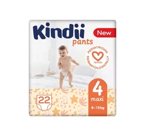 Cleanic Kindii Pants pieluchomajtki dla dzieci rozmiar 4 Maxi 9-15kg 22 sztuk