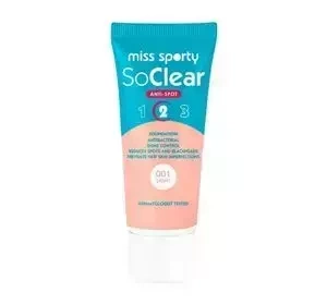 Miss Sporty So Clear antybakteryjny podkład 001 Light 30ml