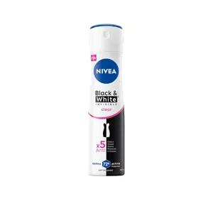 NIVEA Black&White Invisible Clear antyperspirant w sprayu dla kobiet 150 ml