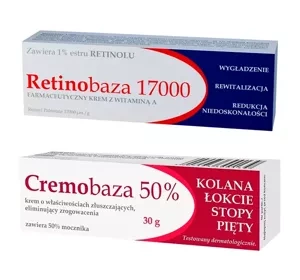 CremoBaza zestaw krem z witaminą A + krem o właściwościach złuszczających