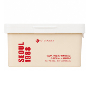 K-Secret Seoul 1988 Refining Pad C-Retinal + Bamboo oczyszczająco-peelingujące płatki do twarzy z C-Retinalem 70 szt