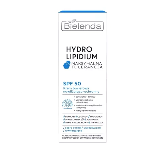 BIELENDA HYDRO LIPIDIUM NAWILŻAJĄCO-OCHRONNY KREM BARIEROWY SPF50 30ML