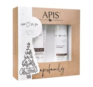 Apis Coffee Shot zestaw kosmetyków do pielęgnacji twarzy maska z kwasem kawowym 200 ml + krem do twarzy 100 ml