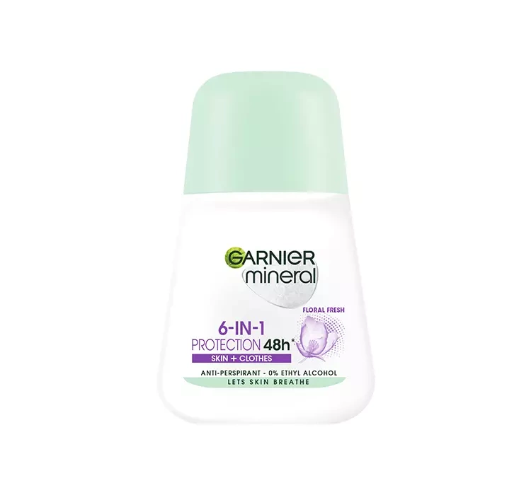Garnier Mineral 6 in 1 Protection 48h Floral Fresh antyperspirant roll on dla kobiet 50ml
