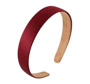 eCarla opaska do włosów prosta O222BOR Velvet Bordo