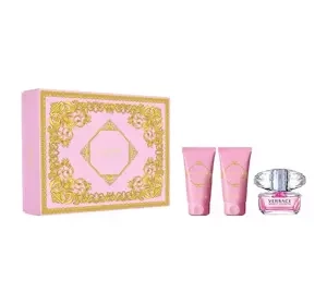 Versace Bright Crystal woda toaletowa spray 50 ml + balsam do ciała 50 ml + żel pod prysznic 50 ml