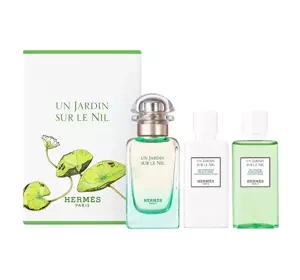 Hermès Un Jardin Sur Le Nil woda toaletowa spray 50 ml + mleczko do ciała 40 ml + żel pod prysznic 40 ml