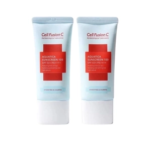 Cell Fusion C Aquatica ochronny krem do twarzy SPF50+ PA++++ 2 x 35ml
