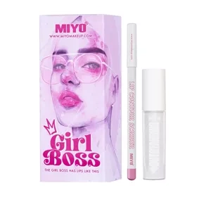 Miyo x Oluczka Girl Boss zestaw kosmetyków do ust błyszczyk + konturówka