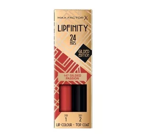 Max Factor Lipfinity pomadka 147 Gilded Passion 2,3 ml + Top Coat 1,9 g