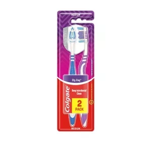 Colgate Zig Zag Antibac szczoteczka do zębów Medium 2 sztuki