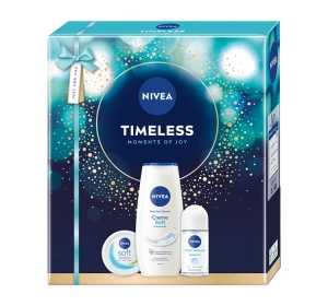NIVEA Timeless świąteczny zestaw kosmetyków do pielęgnacji ciała żel pod prysznic + krem + antyperspirant roll-on