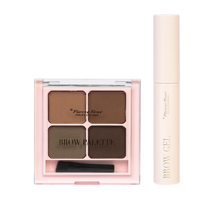Pierre Rene Brow Kit zestaw do makijażu brwi żel do stylizacji brwi + paletka do brwi