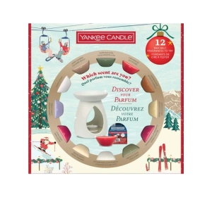 Yankee Candle Apres Ski zestaw kominek + woski zapachowe 12 sztuk