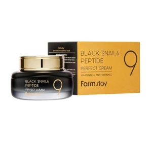 FarmStay Black Snail&Peptide9 przeciwzmarszczkowy krem ze śluzem ślimaka 55ml
