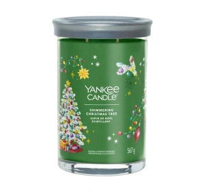 Yankee Candle Signature Tumbler duża świeca zapachowa Shimmering Christmas Tree 567 g